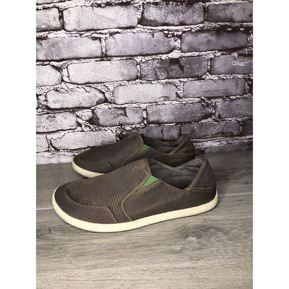 Olukai Nohea Mesh Mustang Lime Textile Slip On Casual Sneakers Men Sz 8M US/41EU - Picture 16 of 16